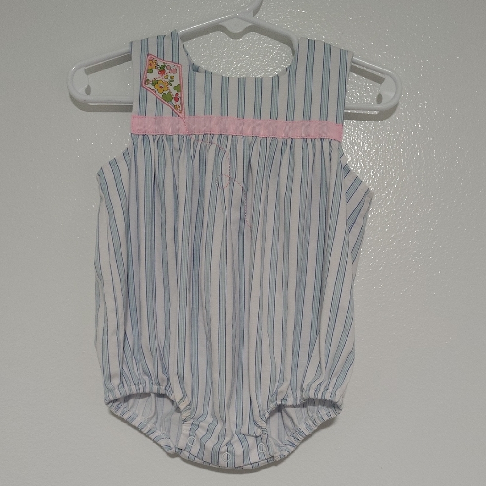 Adorable Blue and Pink Striped Bodysuit